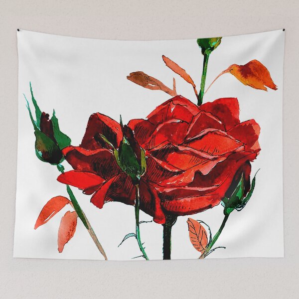 Item preview, Scarlet Rose. Rose with Buds.Blossom with Buds. Branch with Blossom. designed and sold by ZheltakovaIana.