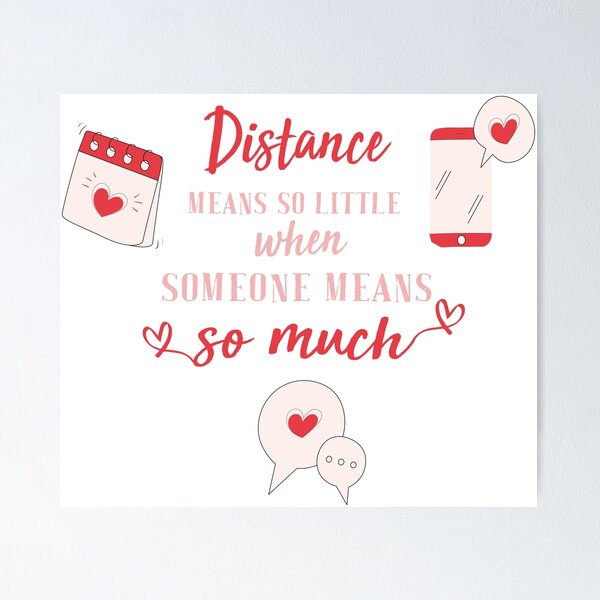 Item preview, Distance means so little when someone means so much - long distance relationship designed and sold by AstroShop1.