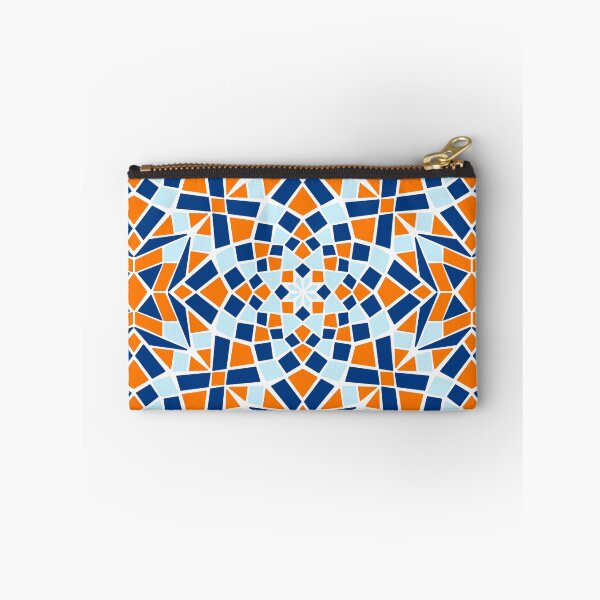 Item preview, Mosaic tile infinity pattern - blue, orange, light blue  designed and sold by Nadia Arsky.
