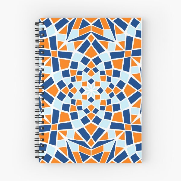 Item preview, Mosaic tile infinity pattern - blue, orange, light blue  designed and sold by Nadia Arsky.