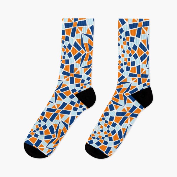 Item preview, Mosaic tile infinity pattern - blue, orange, light blue  designed and sold by Nadia Arsky.