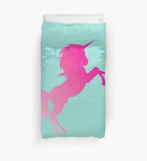 Pink & Teal Unicorn Duvet Cover