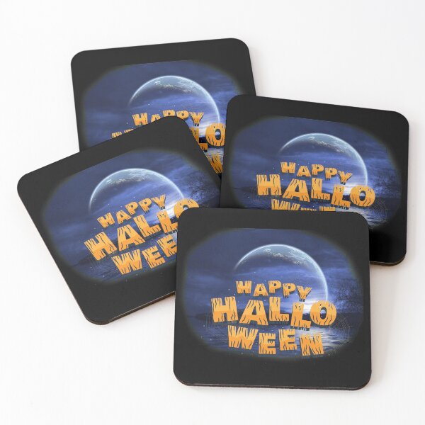 Aperçu de l'œuvre Joyeux Halloween Blue Moon créée et vendue par Red_Stickers.