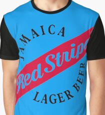 Jamaica Red Stripe Lager Beer Graphic T-Shirt
