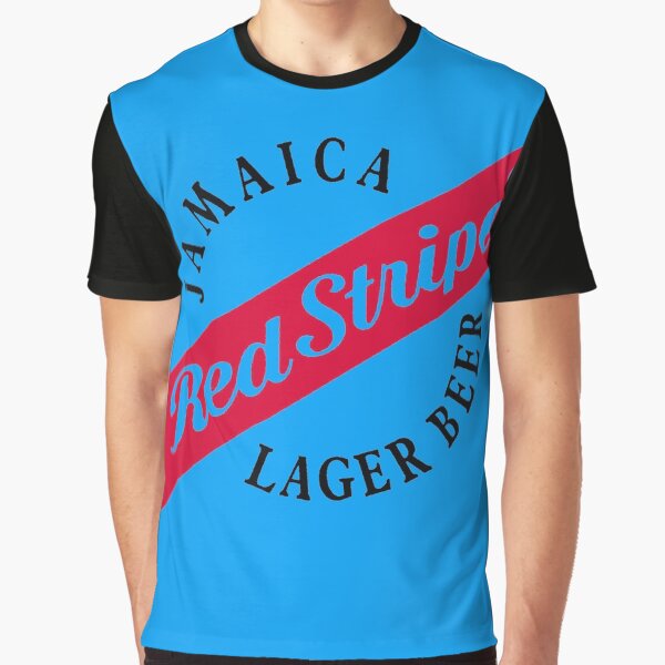 Jamaica Red Stripe Lager Beer Graphic T-Shirt