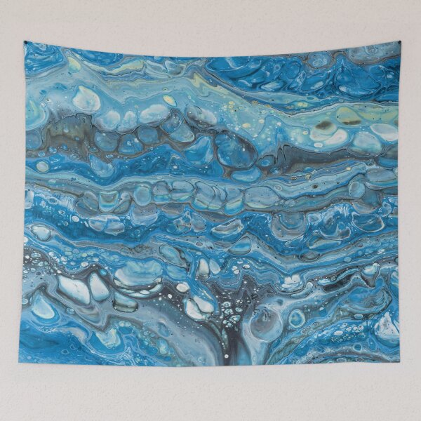 Item preview, Colorful Deep Blue Aqua Waves Abstract designed and sold by Pavnud.