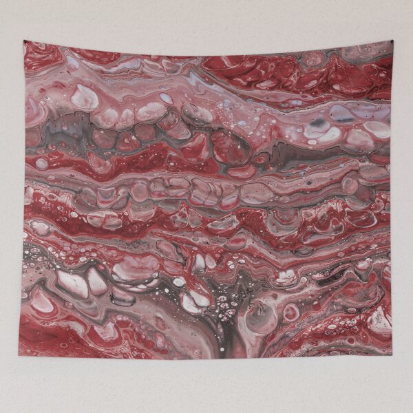 Item preview, Colorful Deep Red Aqua Waves Abstract designed and sold by Pavnud.
