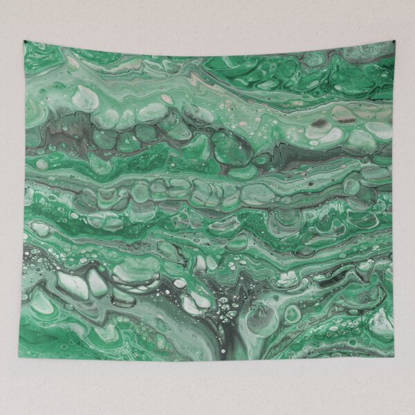 Item preview, Colorful Deep Green Aqua Waves Abstract designed and sold by Pavnud.
