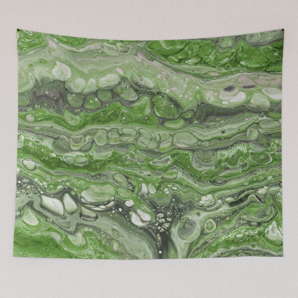 Item preview, Colorful Green Aqua Waves Abstract designed and sold by Pavnud.
