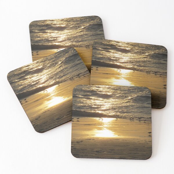 Item preview, Sunset with Sanderlings designed and sold by happynaturalist.