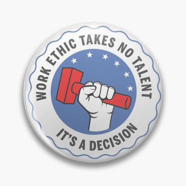 Item preview, Blue collar work ethic sticker designed and sold by fiskooriginal.