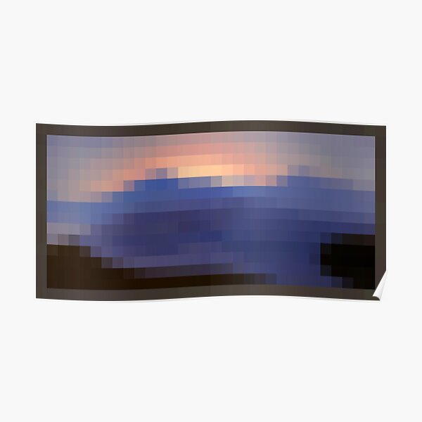 Minecraft Painting Sunset Poster