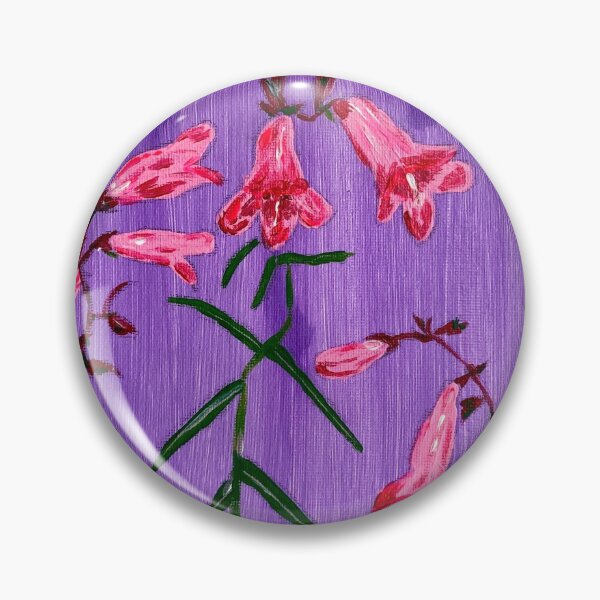 Item preview, Flores silvestres rojas sobre un fondo malva designed and sold by Ruth Breen Artwork .