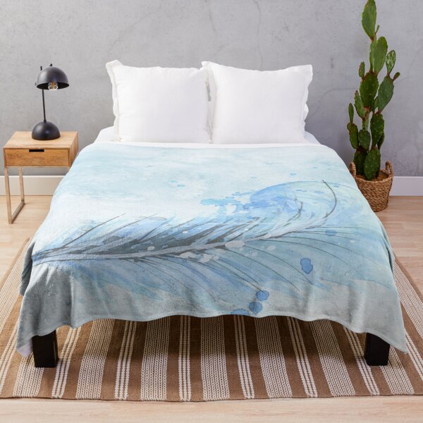 Item preview, blue feather painting designed and sold by uniFashions.