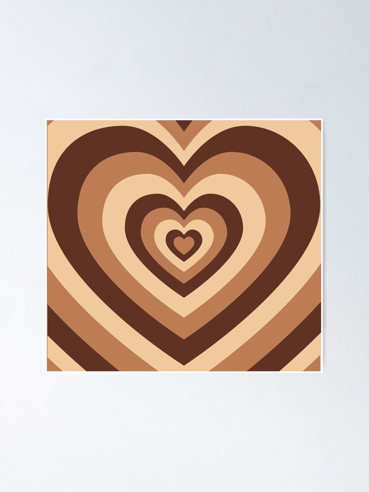 SIMPLE Hearts Black And Cinnamon Wallpaper Sample  Dekornikcom  Wallstickers And Wallpapers Online Store