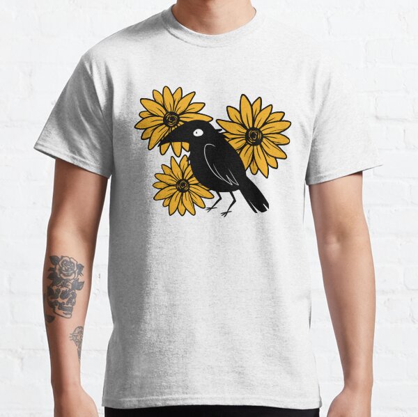 Crow and Sun Flowers Classic T-Shirt