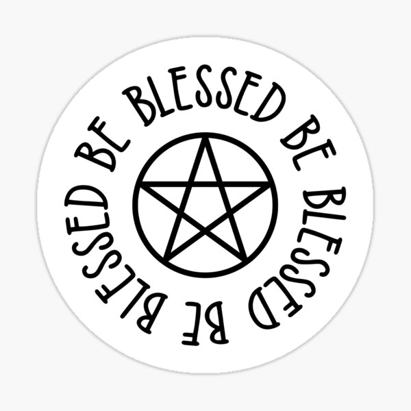 Item preview, Blessed Be Black Pentacle Cheeky Witch® designed and sold by cheekywitch.