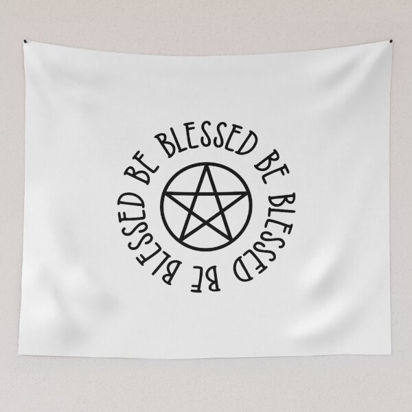 Item preview, Blessed Be Black Pentacle Cheeky Witch® designed and sold by cheekywitch.