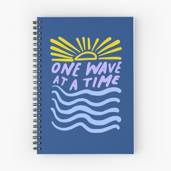 Item preview, One wave at a time - Pastel color inspirational quote art designed and sold by morgansgoods.