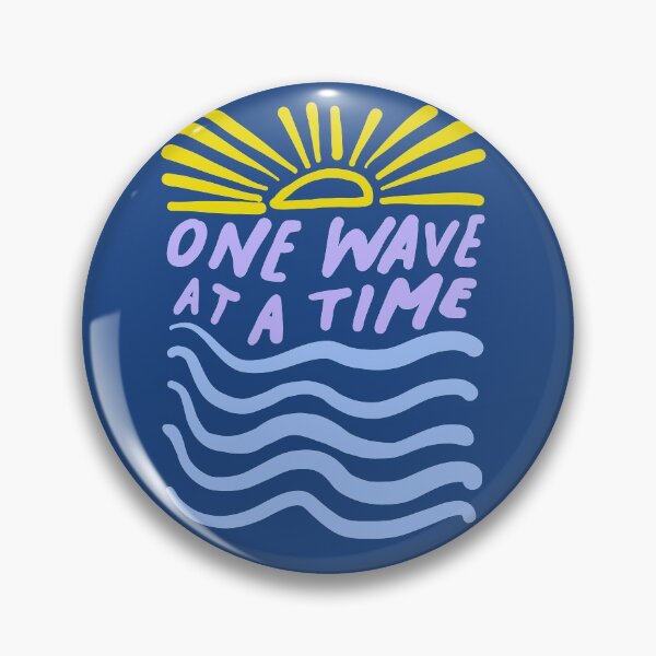 Item preview, One wave at a time - Pastel color inspirational quote art designed and sold by morgansgoods.