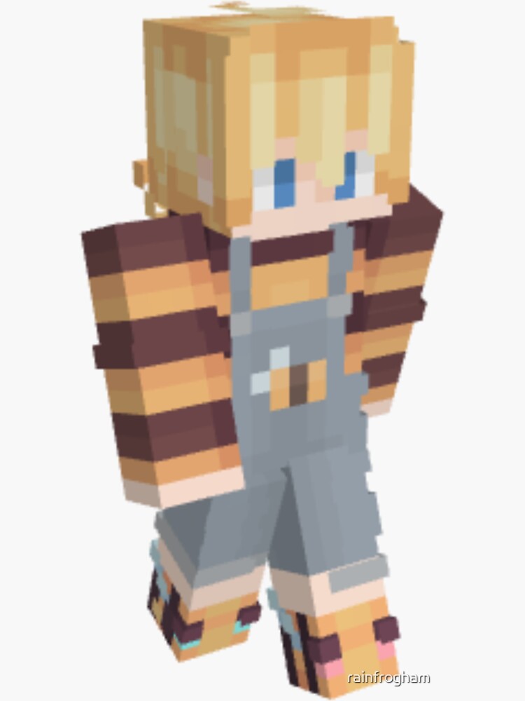 tubbo dream smp minecraft skin Sticker for Sale by rainfrogham