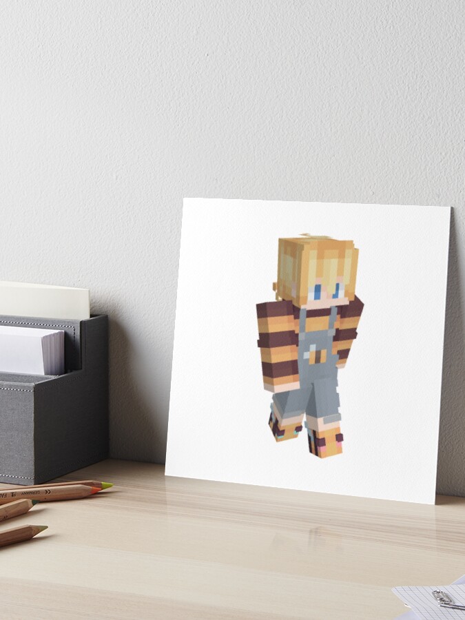 tubbo dream smp minecraft skin | Art Board Print