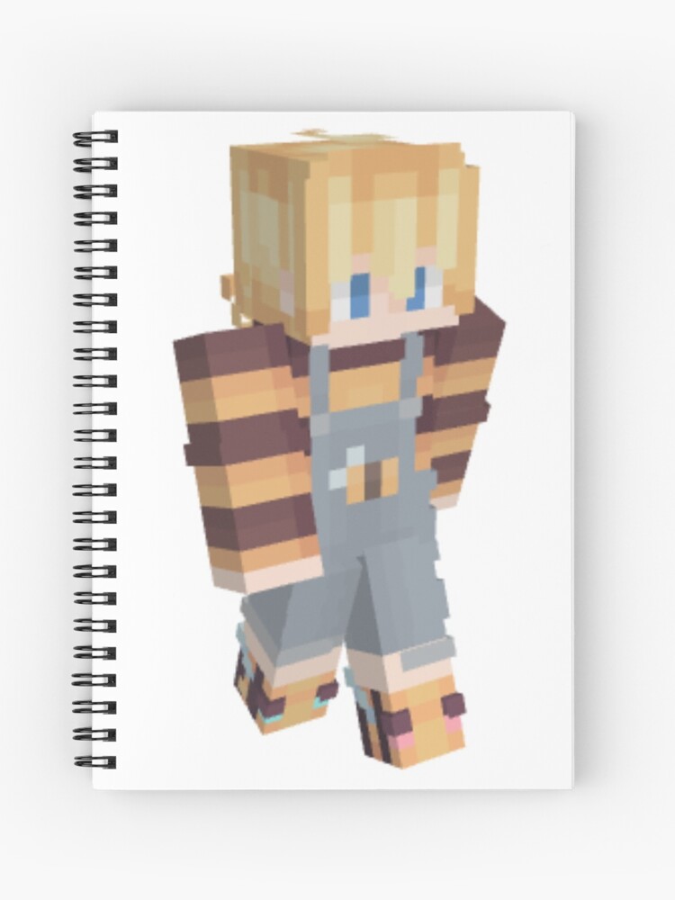 tubbo dream smp minecraft skin Spiral Notebook for Sale by rainfrogham