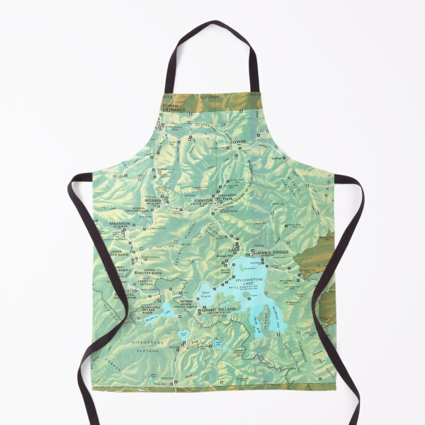 Item preview, Old Yellowstone National Park Map (1972) Vintage Wyoming Natural Reserve Atlas designed and sold by BravuraMedia.
