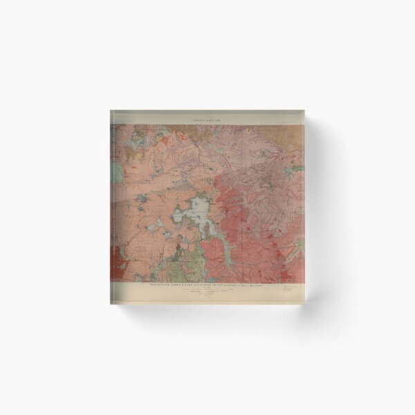 Item preview, Old Yellowstone Geological Map (1904) Vintage National Park Geology Atlas designed and sold by BravuraMedia.