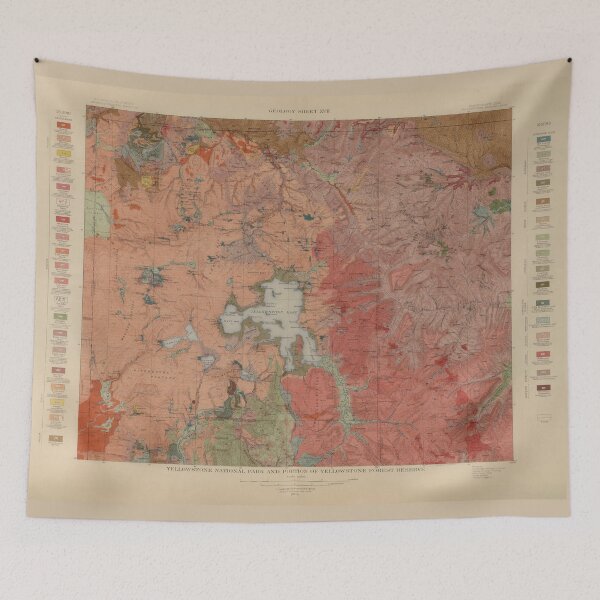 Item preview, Old Yellowstone Geological Map (1904) Vintage National Park Geology Atlas designed and sold by BravuraMedia.