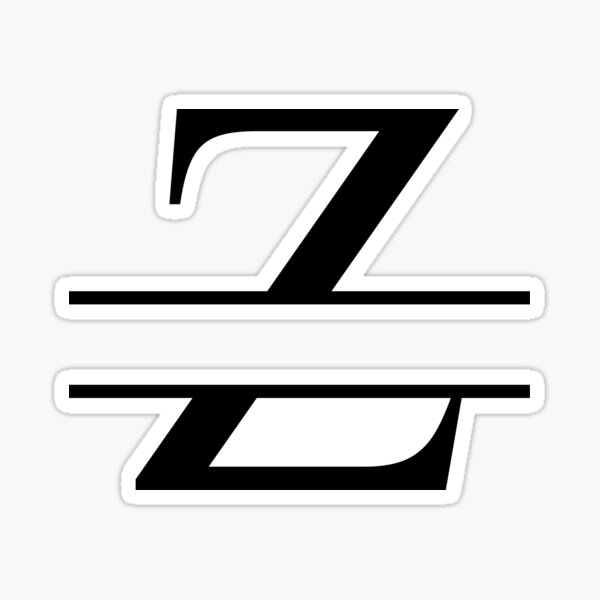 "Split Monogram Letter Z" Sticker for Sale by ClearcutCorner Redbubble