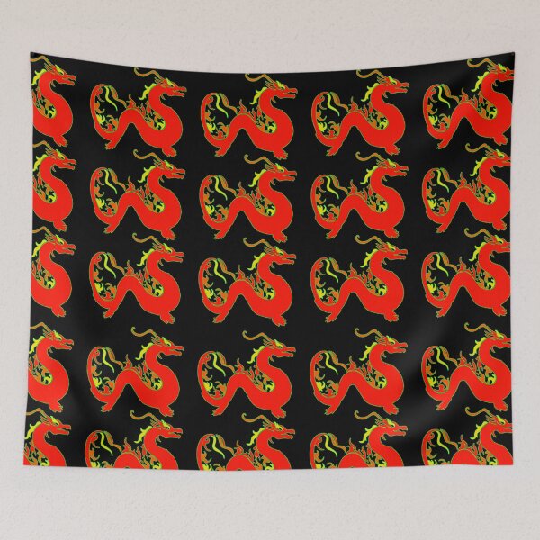 Item preview, Lucky Red Dragon Pattern designed and sold by EdwardMonet.