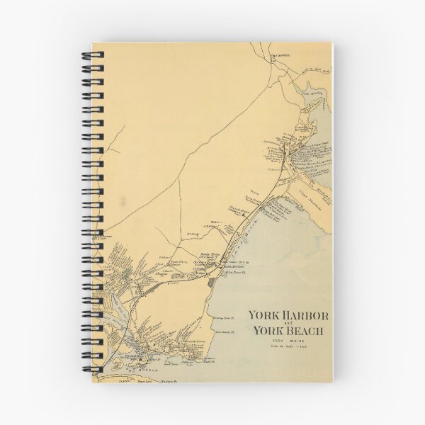 Item preview, Old York Beach ME Map (1894) Vintage Coastal Southern Maine Atlas designed and sold by BravuraMedia.