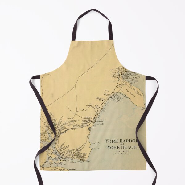 Item preview, Old York Beach ME Map (1894) Vintage Coastal Southern Maine Atlas designed and sold by BravuraMedia.