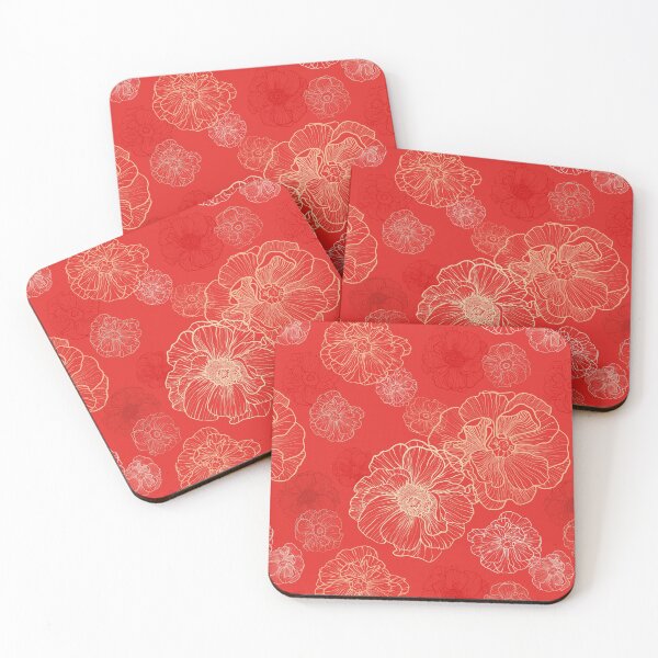 Aperçu de l'œuvre Roses de jardin - Nana's Vintage Red créée et vendue par Melissa  MacMichael Art + Design.