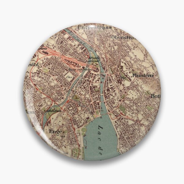 Item preview, Old Zurich Switzerland Map (1921) Vintage Swiss City & Street Atlas designed and sold by BravuraMedia.