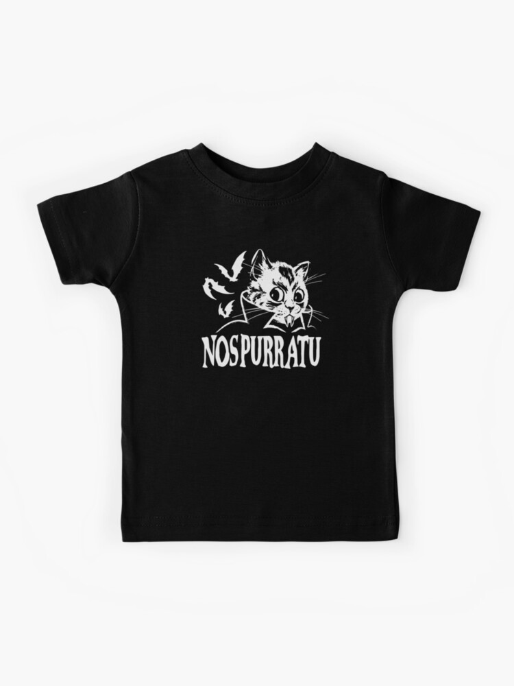 NosPURRatu Nosferatu Kitty with fangs Vampire Cat and flying bats ...