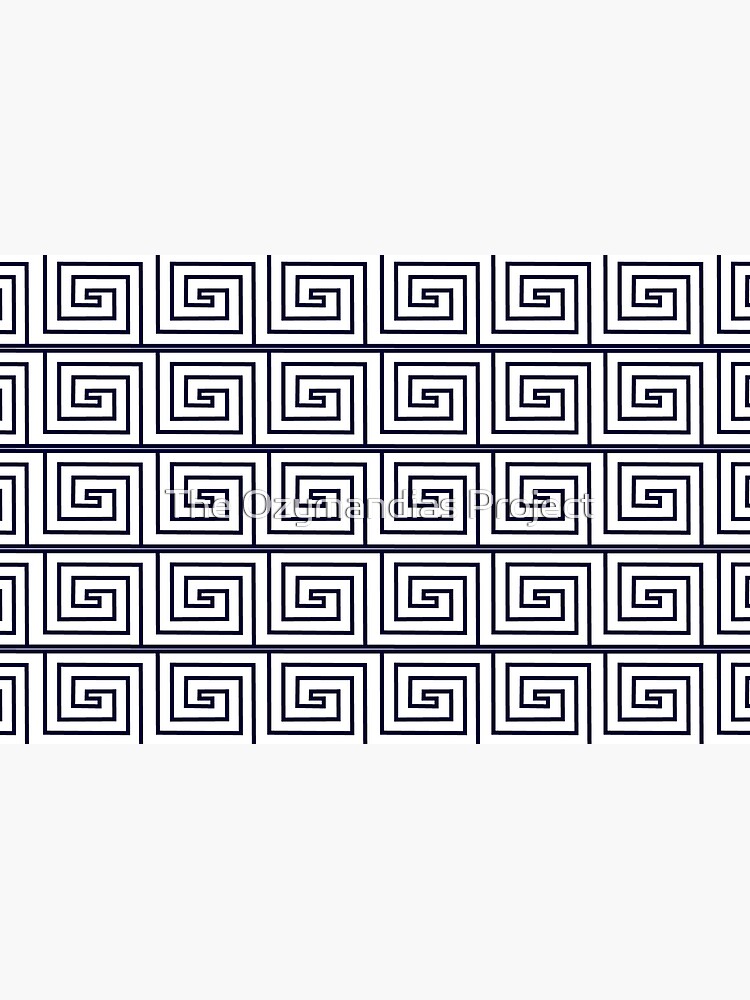 The Ozymandias Greek Key Pattern Blue by Ozymandias-LLC