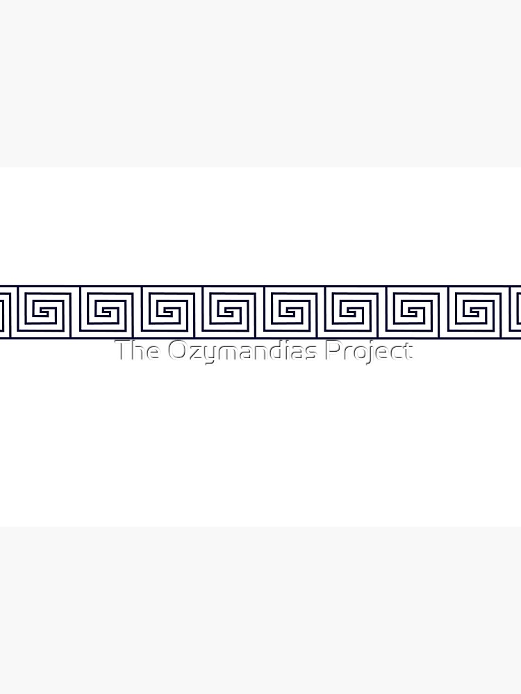 The Ozymandias Greek Key Pattern Blue by Ozymandias-LLC
