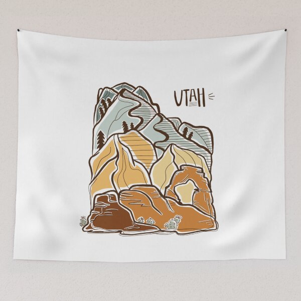 Item preview, Utah illustration designed and sold by tessakatecreate.