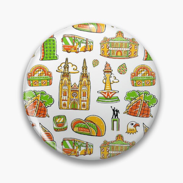 Item preview, Jakarta Indonesia Travel Pattern designed and sold by KrisSidDesigns.