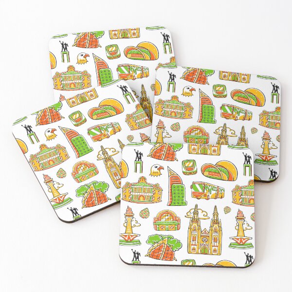 Item preview, Jakarta Indonesia Travel Pattern designed and sold by KrisSidDesigns.