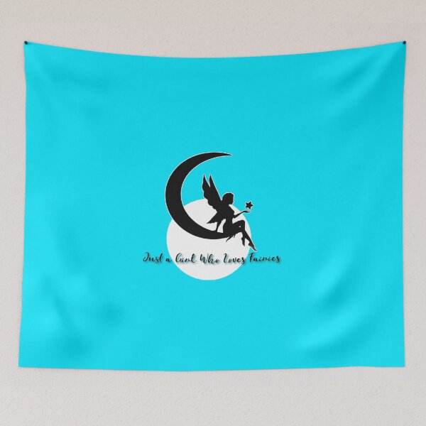 Item preview, Just a girl who loves fairies, fairy tales, graphic design designed and sold by Chitrakona.