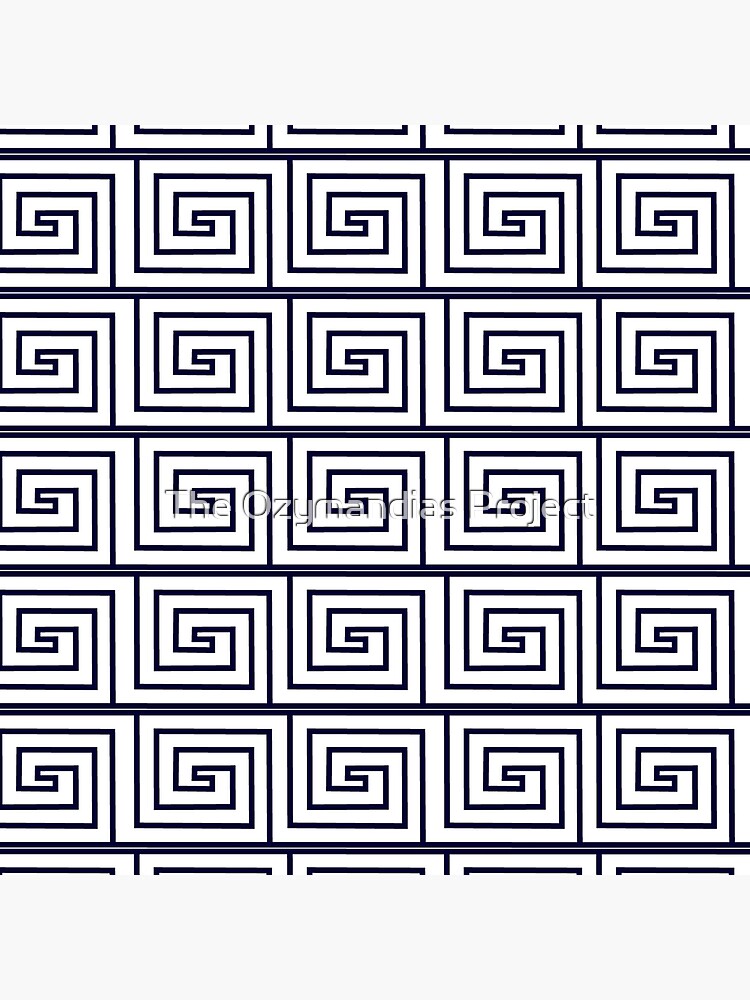 Thumbnail 2 of 2, Tote Bag, The Ozymandias Greek Key Pattern Blue designed and sold by Ozymandias-LLC.