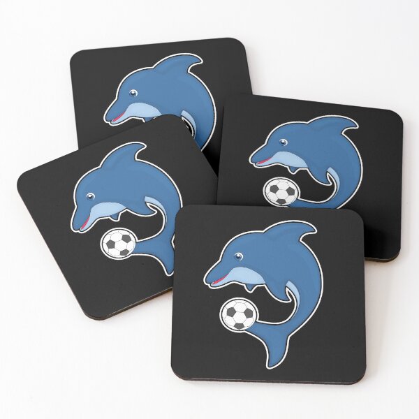 Artikelvorschau, Delfin als Fußballspieler mit Fußball entworfen und verkauft von Snabdesign84.