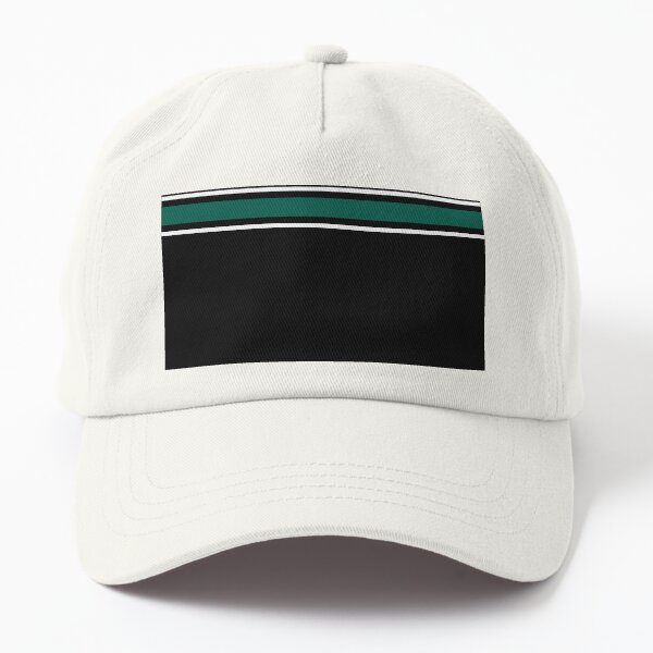 Teal and White Stripes Dad Hat