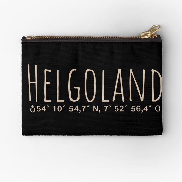 Heligoland coordinates lighthouse Oberland position North Sea Zipper Pouch