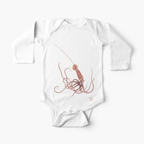 Long-Spined Giant Squid Long Sleeve Baby One-Piece