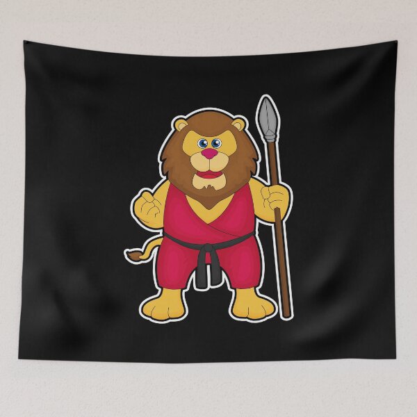 Item preview, Lion as Warrior with Spear designed and sold by Snabdesign84.