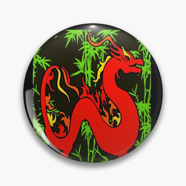 Item preview,  Lucky Red Dragon with Bamboo designed and sold by EdwardMonet.
